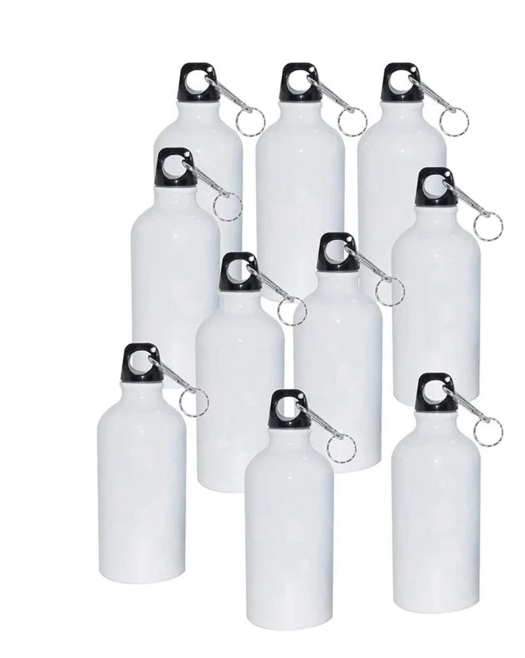 10Pcs Aluminium Water Bottle Blank Coated Sublimation Heat Press Transfer -600ml - Image 3 of 4