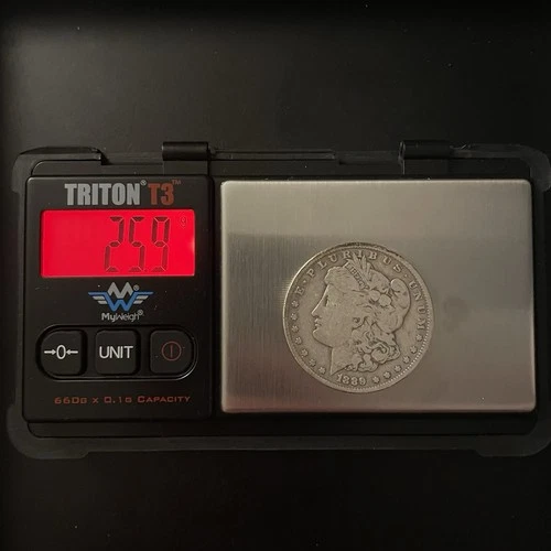 Silver Morgan Dollar 1889-O Good Condition, Weight 25.9 Grams