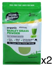 2x Honest to Goodness Organic Barley Grass Powder 1kg - Daily Nutrient Booster