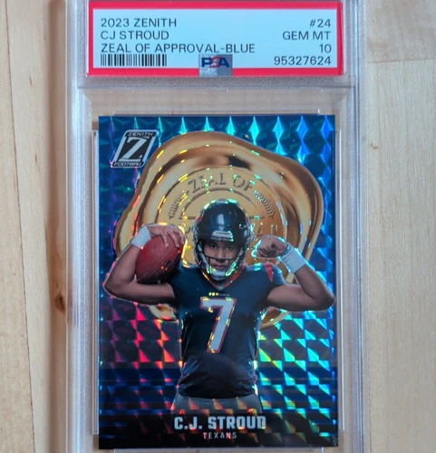 New Listing2023 Panini Zenith Zeal of Approval Blue #24 C.J. Stroud Rookie Texans PSA 10