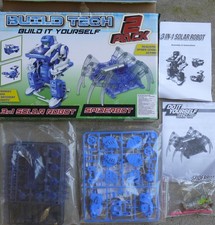 Build Tech Kit 2 Pack 3 in 1 Solar Robot Spiderbot Crawl Build it Yourself NEW