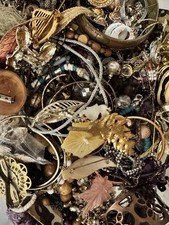 BULK MIXED JEWELRY LOT WEARABLE SCRAP CRAFT LOT 7lbs 08302503 1 
