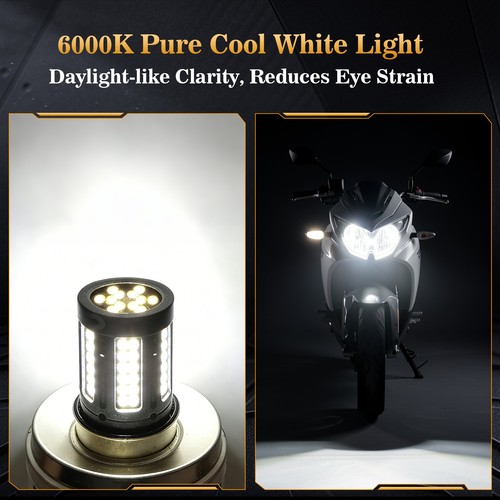 2 X P45T 84SMD Faro LED Faro Alto/Basso Lampadina 12V 24V Moto AUTO - Foto 7 di 10