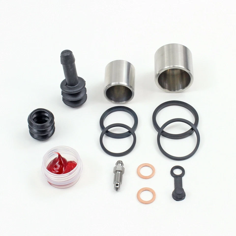 Sello de pinza de freno + kit de pistón de acero inoxidable para Suzuki GS500E GS 500 Frt 1989-95 Foto 3 de 4