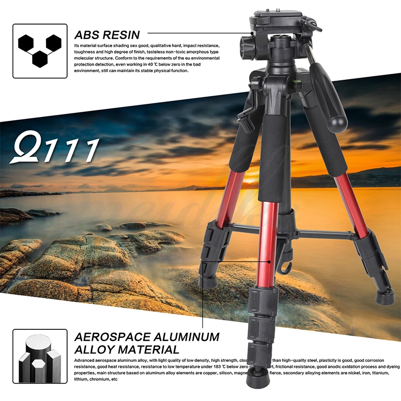 ZOMEI Q111 Aluminium Lightweight Tripod WithPan head For Canon Nikon DSLR Camera - Image 3 of 4