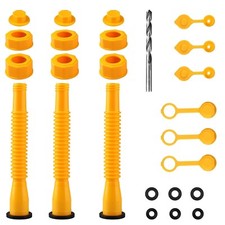 3 X Replacement Gas Can Spout Nozzle Vent Kit For Plastic Gas Cans Old Style Cap