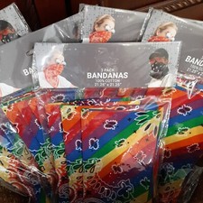 Bandanas 3 Per Pack Multicolor 100 Cotton 21.5"x 21.5" NEW