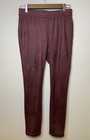 EUC Free People Faux Suede Leggings Pants Size 27 Skinny Stretch burgundy — photo 4