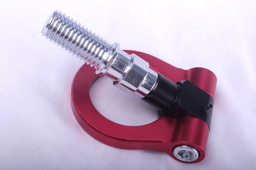 18mm Tow Hook Ring JDM Red Aluminium Alloy Strap Ring Front Rear Racing Turbo - Picture 2 of 3