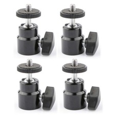 4x CAMVATE Aluminum 360  Rotatable 1/4"-20 Mini Ball Head Holder fr Camera Tripo