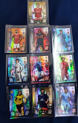 Topps match attax 2021/22  Limited 10 Cards Mbappe Haaland Ronaldo Messi foil 