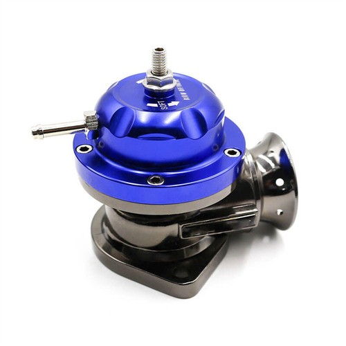 Blue Adjustable Type RS Blow Off Valve + 2.5" Aluminum Flange Pipe BOV Adapter - Picture 4 of 14