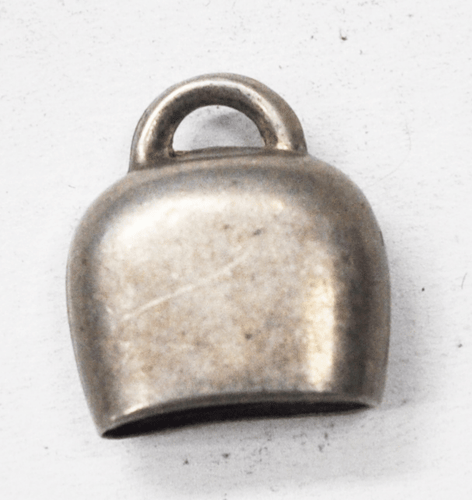 Sterling Silver Guilloche Enamel Cow Bell Flower Charm 15mm x 12mm - Picture 2 of 3