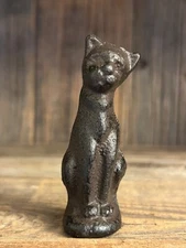 Primitive Style Cast Iron Cat Miniature Figurine 30379