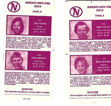 XXXRARE 1978 MINNESOTA NORTH STARS CLOVERLEAF DAIRY PANELS COMPLETE SET !!!!!