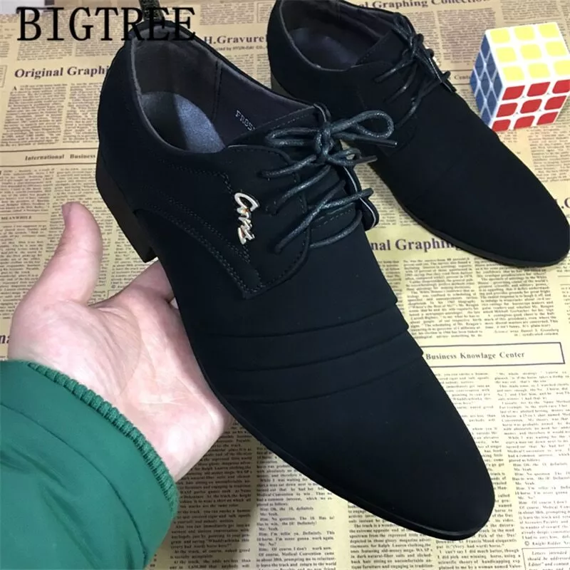 Zapatos Formales Elegante Para Hombre Oxford De Vestir Moda De Boda Oficina Lujo eBay