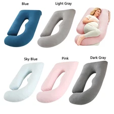 Full Body Maternity Pillow U-shape Knit Body Pillow for Pregnancy sleeping 69in