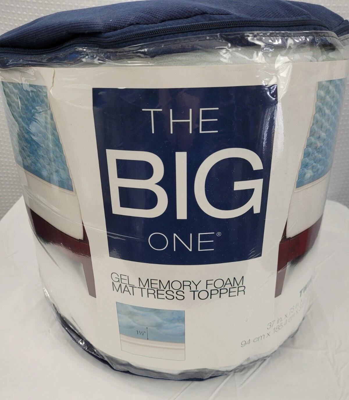 The Big One Twin Gel Memory Foam Mattress Topper 1.5 inches Thick Inocore NEW
