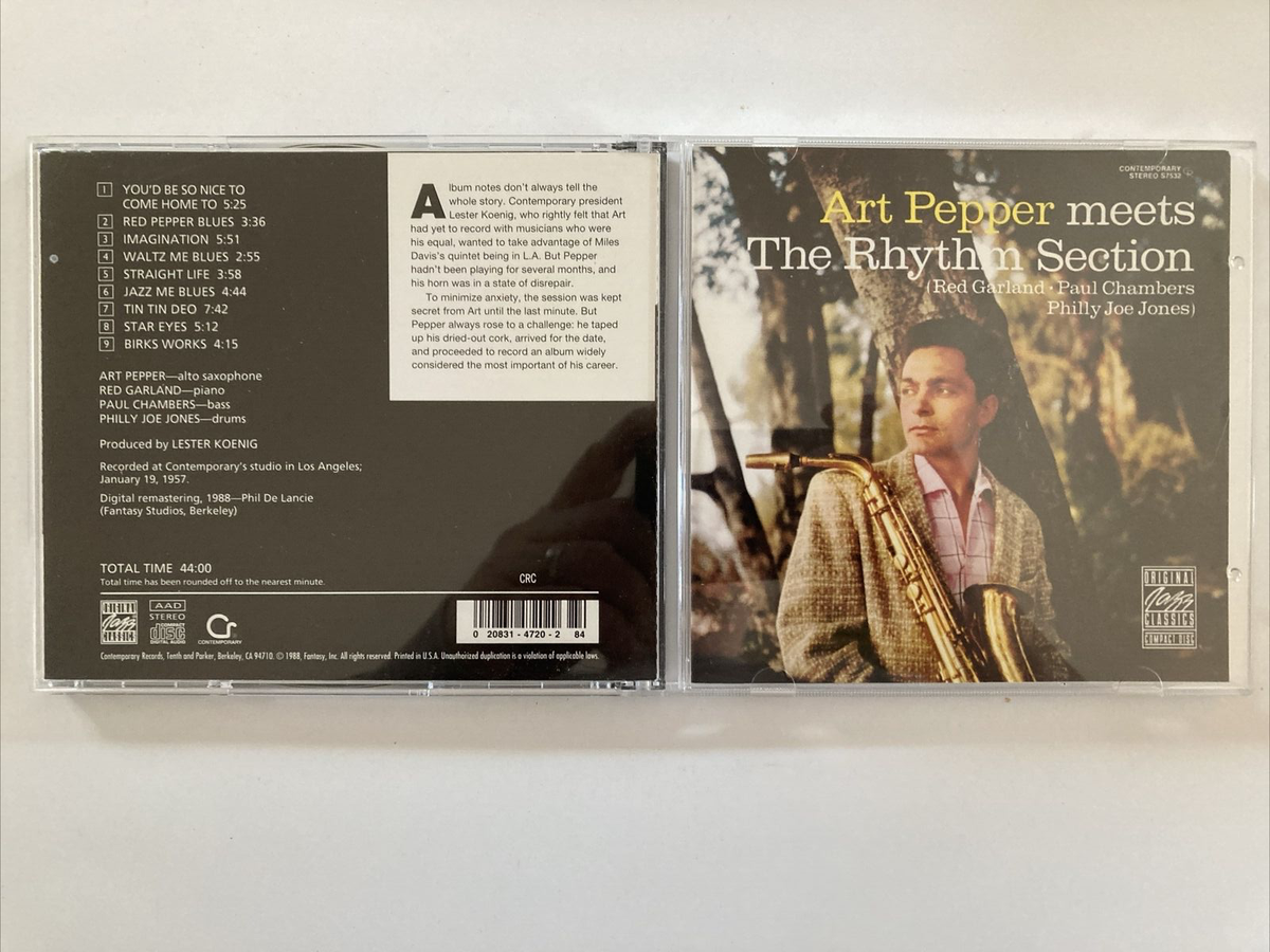 Meets the Rhythm Section by Art Pepper (CD, 1988) Red Garland