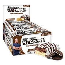 Fit Crunch Protein Bars, Gluten Free, Whey Protein Baked Bar, 88g Bar (12 Cou...