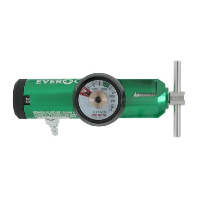 Mini Oxygen Regulator with Key, 0-25 Litersper min, Brass Sleeve, 870 CGA Con...