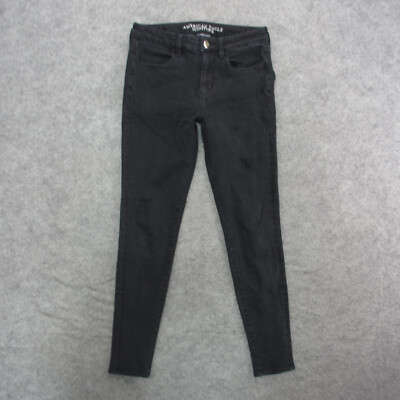 American Eagle Jeans Women's 4 Black Medium Wash Hi-Rise Jegging Jeans