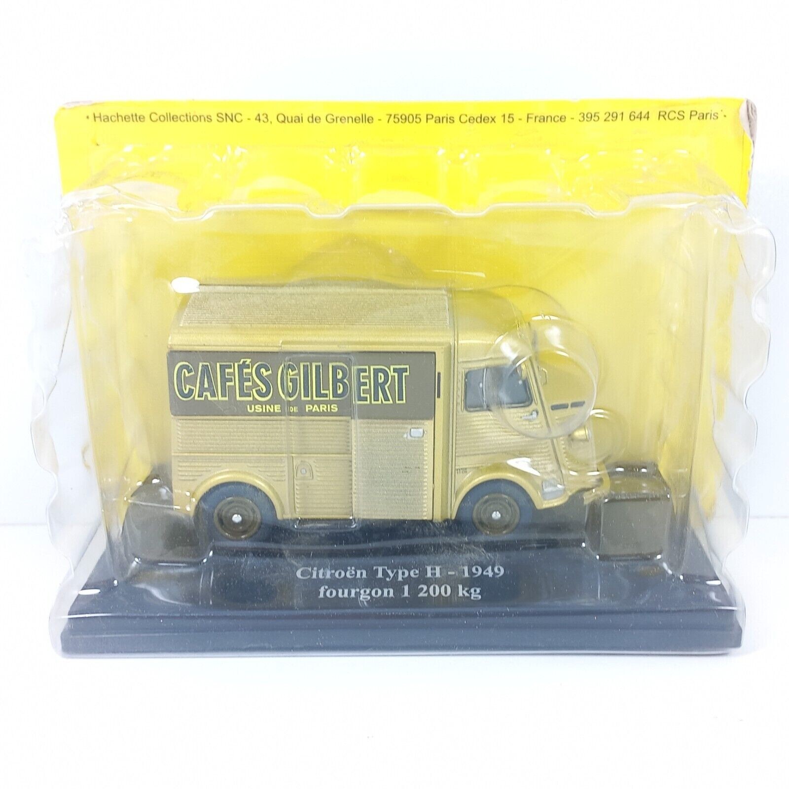 Citroen Type H 1949 Cafes Gilbert fourgon miniature tôle grise 1/24