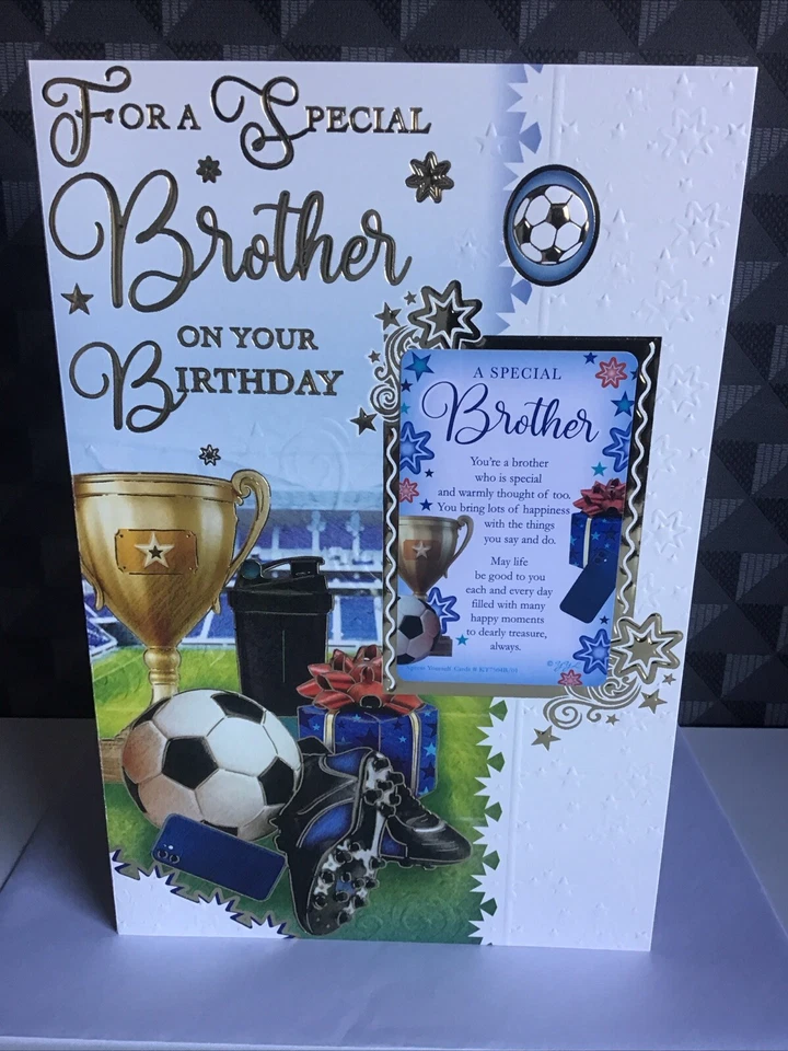 BGC BROTHER BIRTHDAY CARD WITH WALLET KEEPSAKE 9" X 6" VERSE QUALITY TRADITIONAL