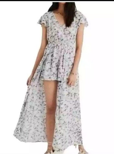 American Eagle Floral Shorts Romper Maxi Dress Kimono Size Medium Fairy Y2K