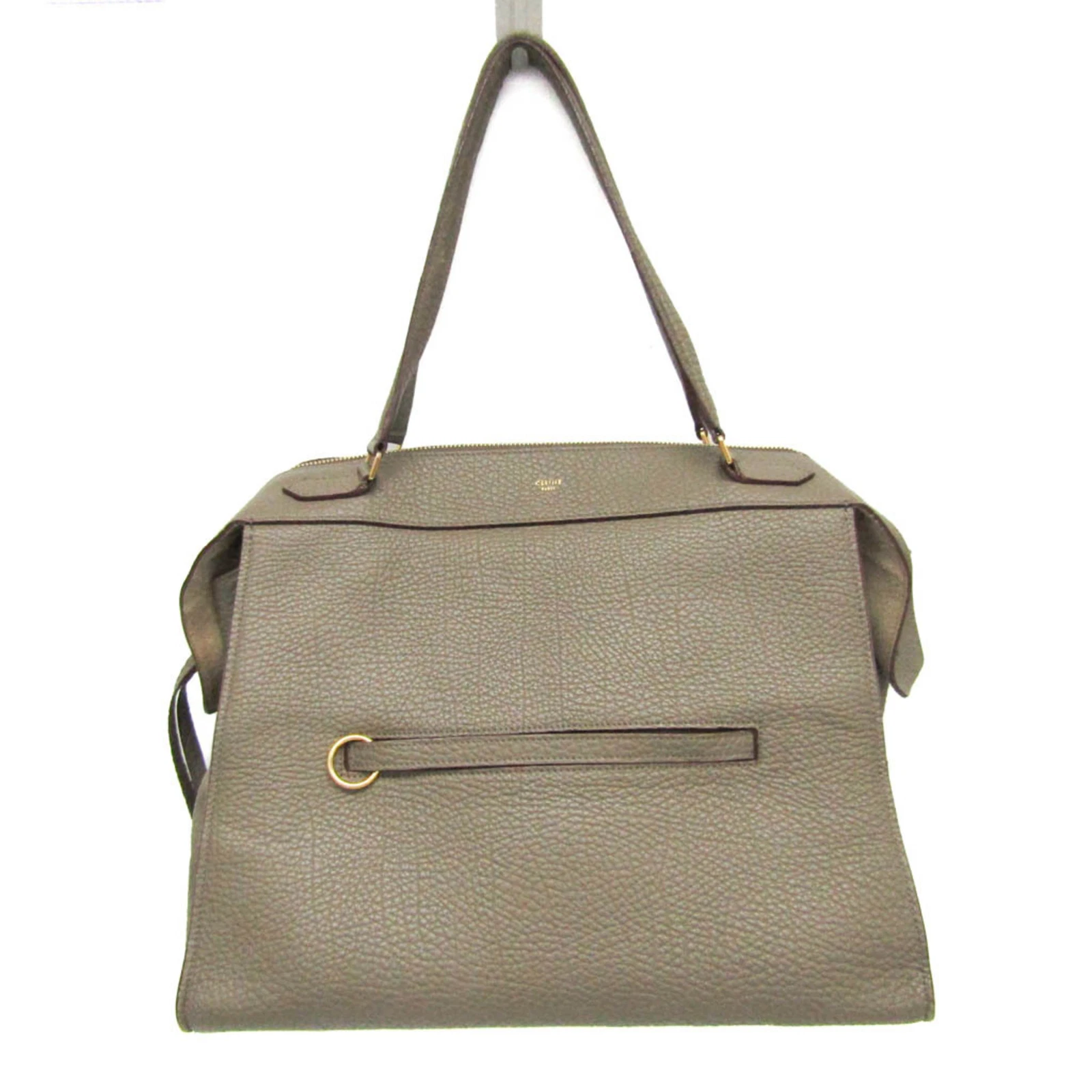 Celine Ring Bag Medium 176083 Women's Leather Tote Bag Grayish BF577128