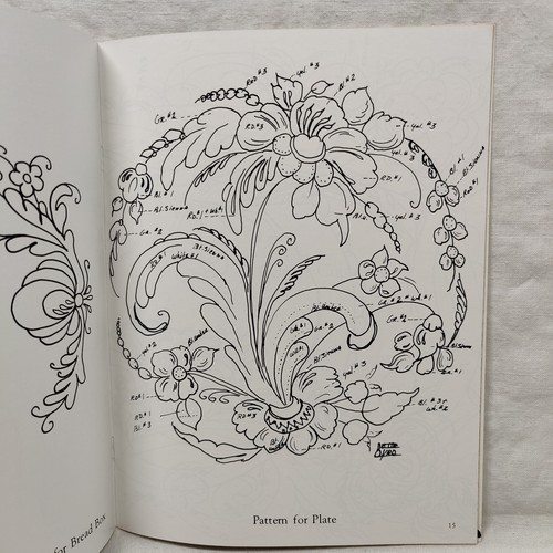 Rare 1976 ROSEMALING Decorative Norwegian Rose Painting Patterns By Betty Byrd - Picture 7 of 24
