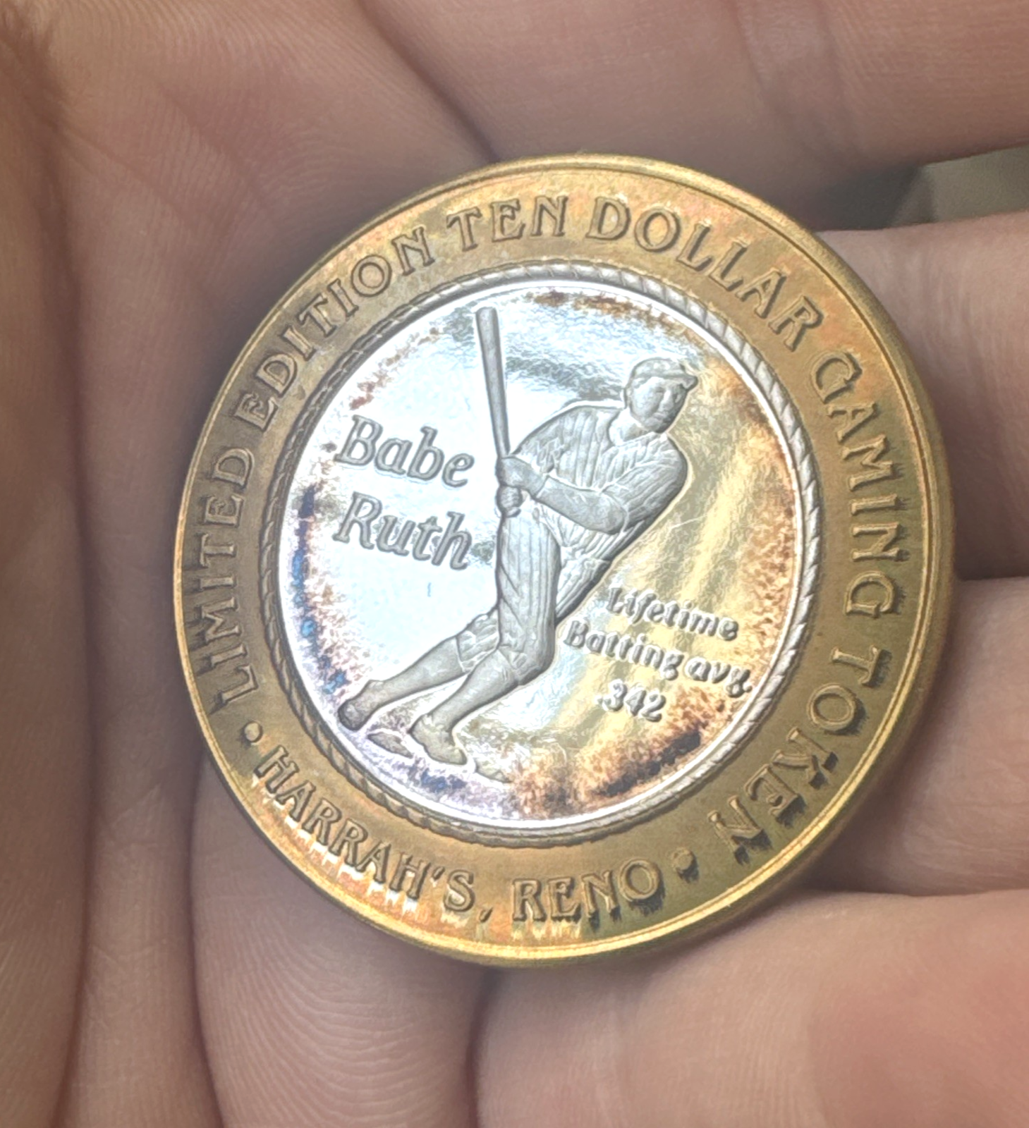 RARE BABE RUTH LIMITED EDITION $10 GAMING TOKEN .999 Fine Silver | eBay