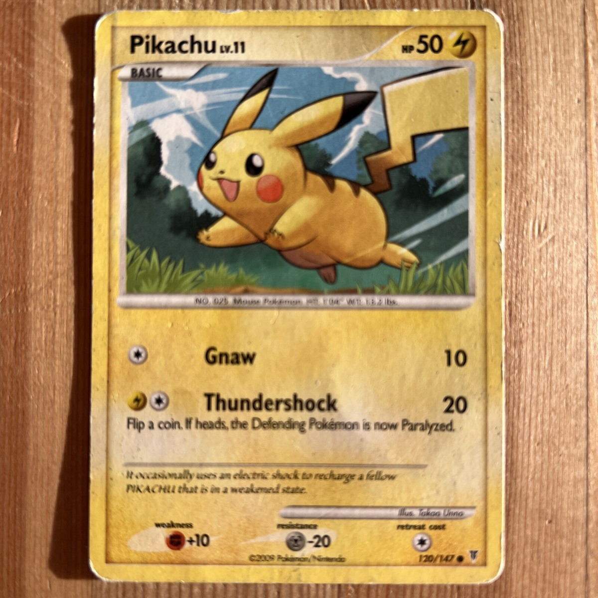 Pokemon Pikachu Lv. 11 120/147 Common Card DAMAGED | eBay