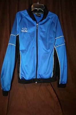 Kelme Futbol Global Training Blue Track Jacket Soccer Fitness Full Zip Small