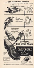 1956 Poll Parrot Shoes: Girl Scout Shoes Vintage Print Ad