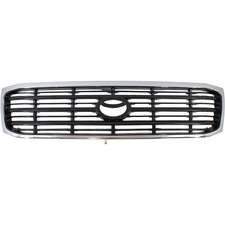 Grille For 98-2002 Toyota Land Cruiser Chrome Shell W Black Insert Plastic
