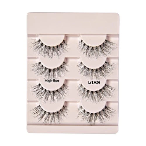 Kiss The New Natural, False Eyelashes, 'High Bun', 12mm, Includes 4 pairs of ... image 4