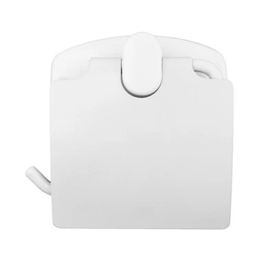 ABJ Porte-papier toilette mural blanc avec clapet 13 cm - Photo 1/3