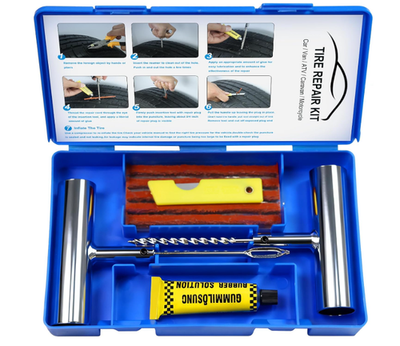 #ad Tire Plug Repair Kit 16 Pcs Heavy Duty Professional Flat Tire Fix with 10 Plugs $15.99