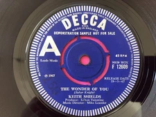 Keith Shields - The Wonder Of You (7", Single, Promo) (Very Good Plus (VG+)) - F