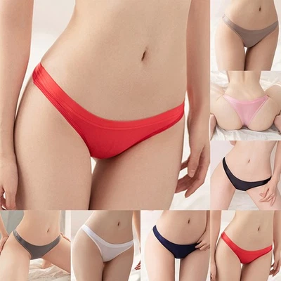 Sexy Womens Satin Silky Shiny Glossy Wet Look Knickers Briefs Underwear&Panties - Image 1 of 4