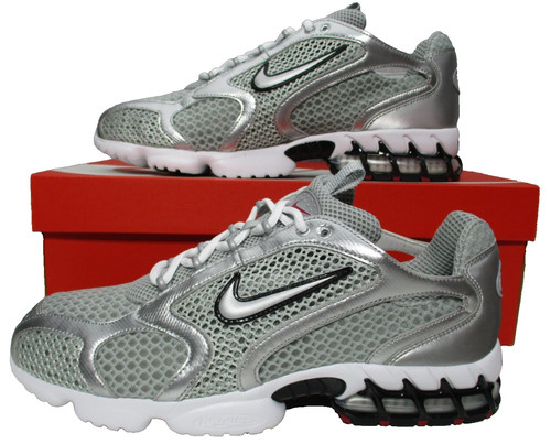 Nike Air Zoom Spiridon Cage 2 Shoes Smoke Grey Metallic Silver Mens Sz 10.5