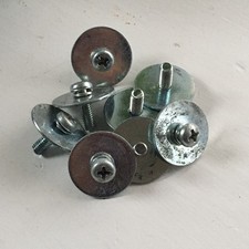 8 Gibraltar Drum Percussion Bass Drum Spur Lug Mounting Screws Chrome Washers M5