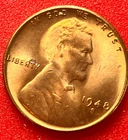 1948-S Lincoln Wheat Cent Penny GEM RED BU From an Original Bank Roll
