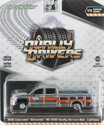 Greenlight 1/64 2016 Chevrolet Silverado 3500 HD Dually Serv. Bed 46150-C-S USA