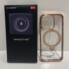 Casekoo iPhone 16 Pro Case W/360’ Spin Magnetic Stand, MagSafe, Gold, Very Good