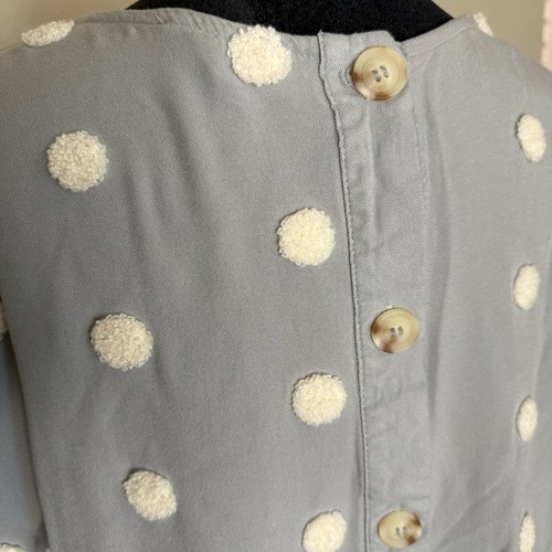 Blu Pepper Women's M Top Swiss Polka Dot Boho Tiered Ruffle Short Sleeve - 第 5/9 張圖片