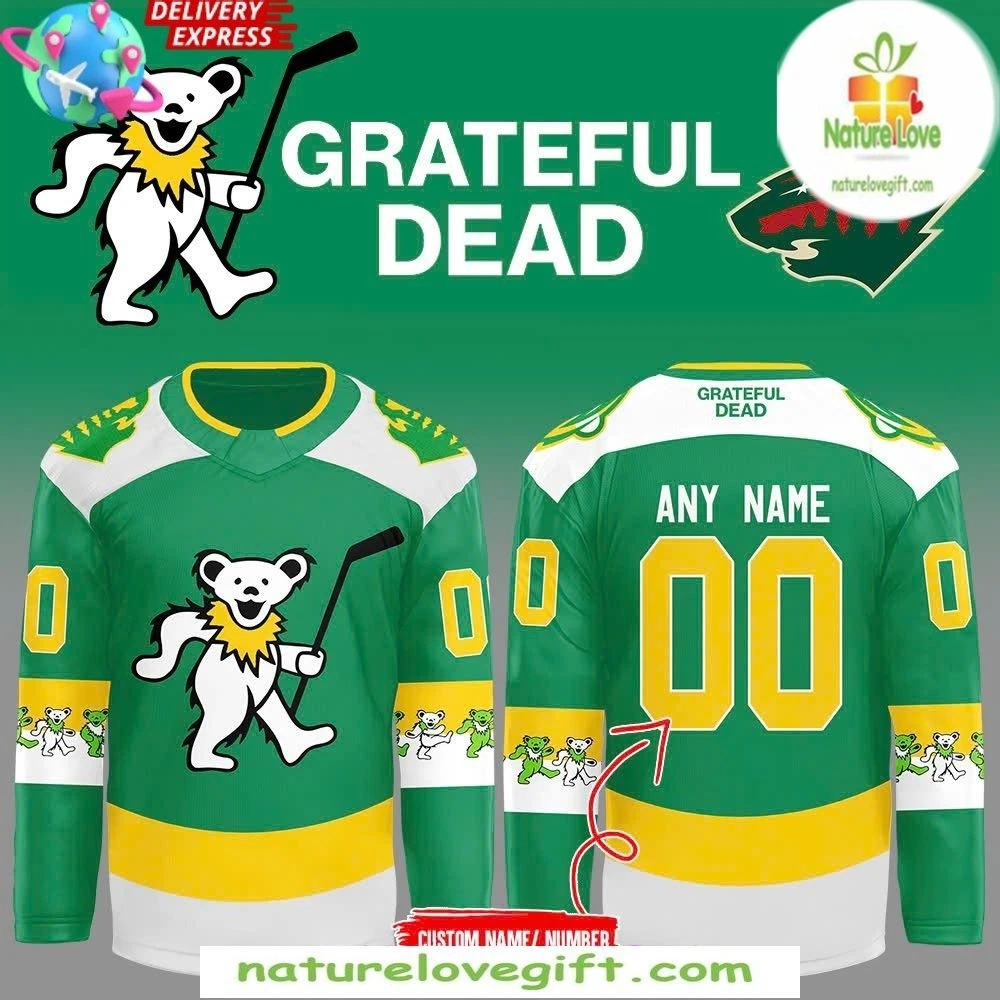 Minnesota Grateful Dead 2026 Custom Hockey Jersey, Personalized Name and Number