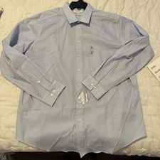 New Men  s Calvin Klein Sz 18 36/37 2XL Slim Tall No Iron Blue