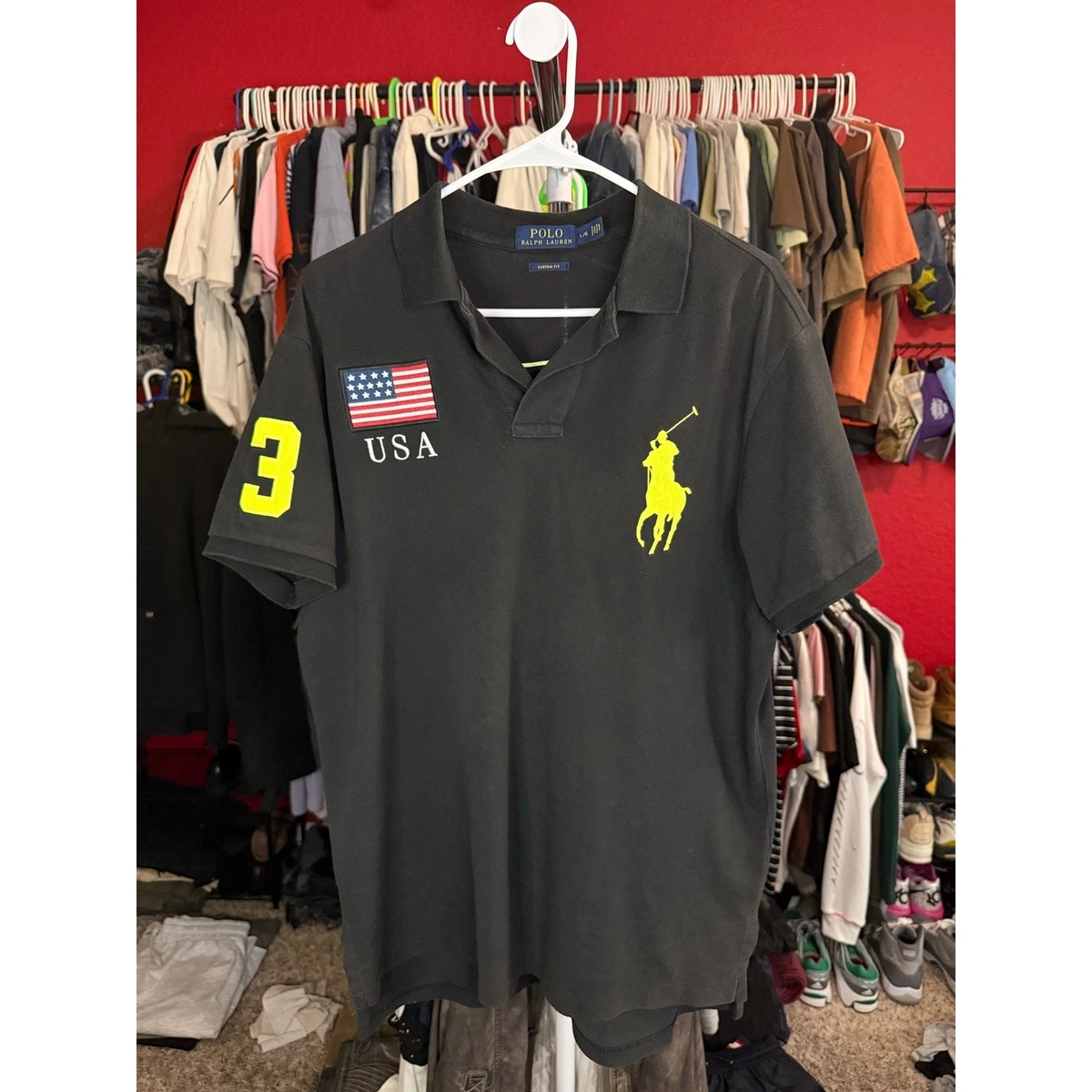 Polo Ralph Lauren Size L Black Polos for Men for sale | eBay